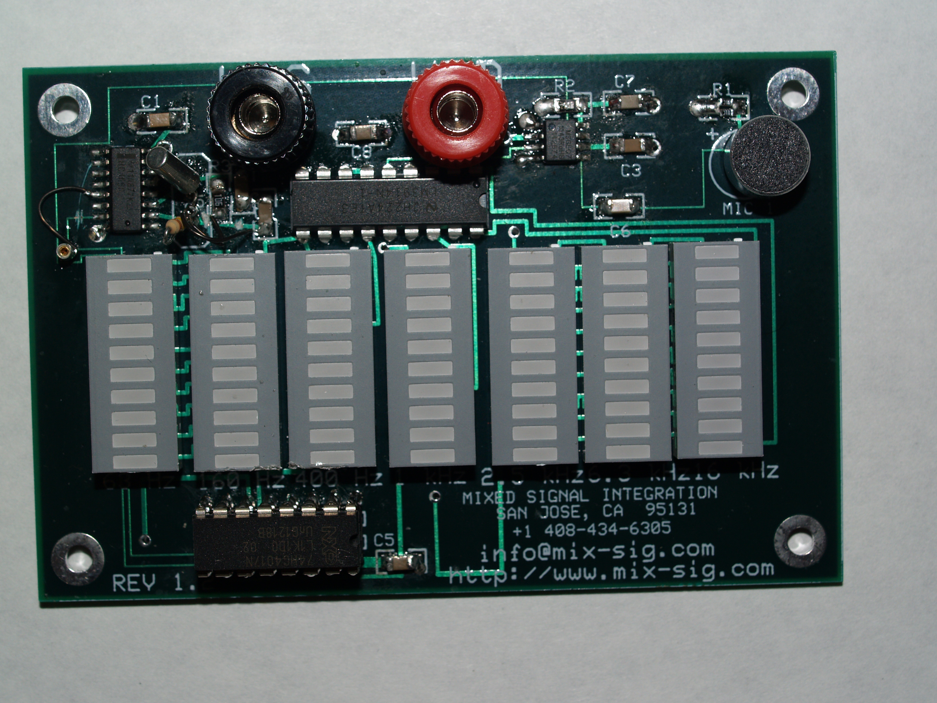 MSGEQ7 SPECTRUM ANALYZER EVALUATION BOARD Mixed Signal Integration