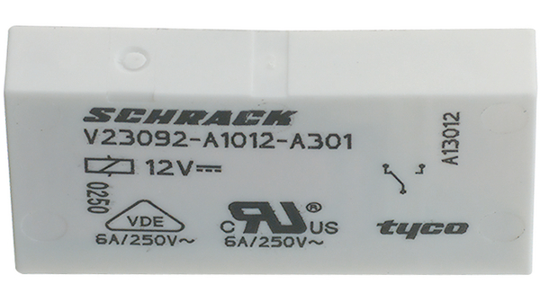 SPNO PCB TE CONNECTIVITY // SCHRACK-v23092-a1012-a302 Relay 12VDC