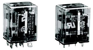 NTE Electronics R14-11A10-120F RELAY-120VAC DPDT 10AMP FLANGE PLUG-IN//SOLDER