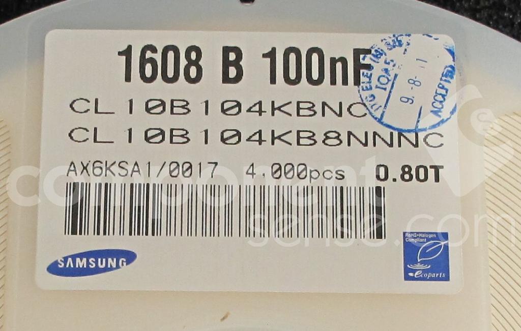 CL10B104KB8NNNC Samsung - Datasheet PDF & Technical Specs