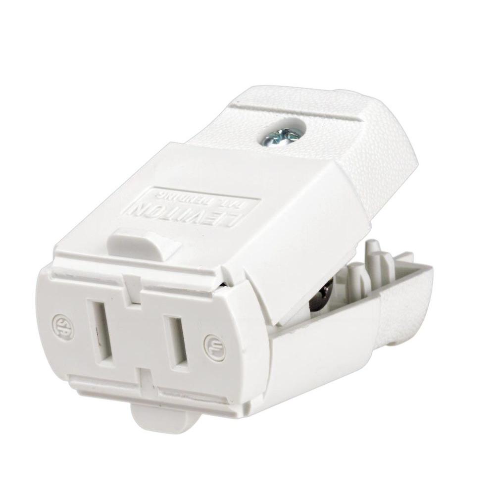 Leviton Residential Grade Cord Connector 125V 3-Wire 2-Pole 10 Pack