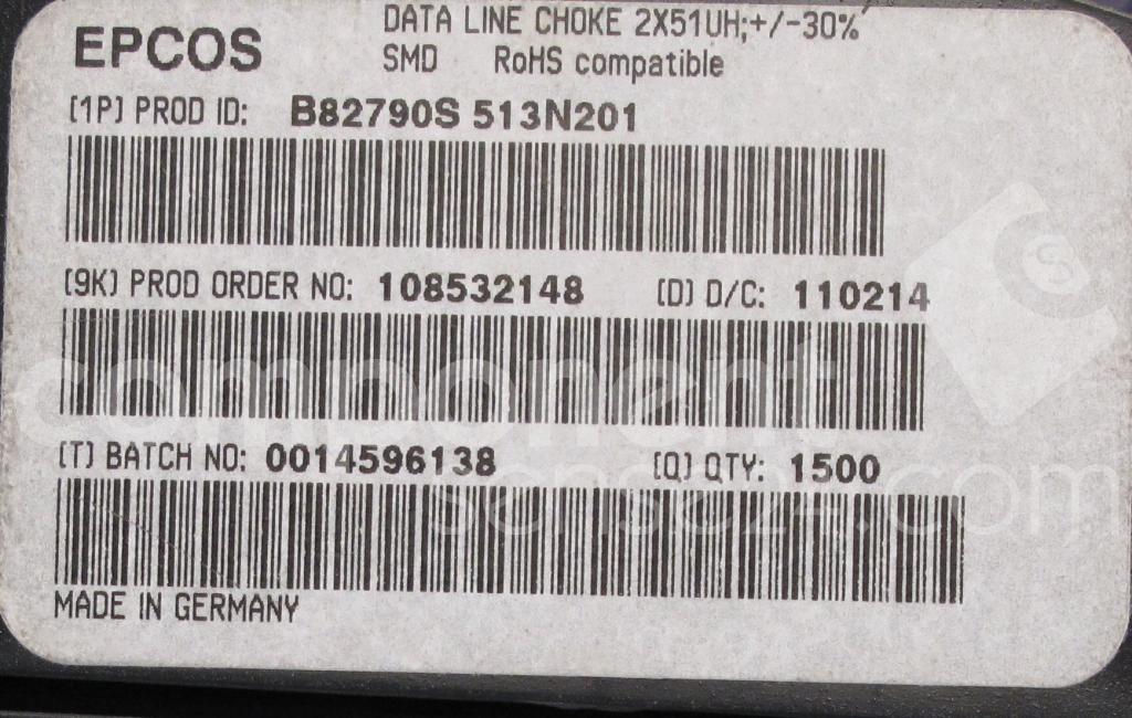 B82790S0513N201 EPCOS - Datasheet PDF & Technical Specs