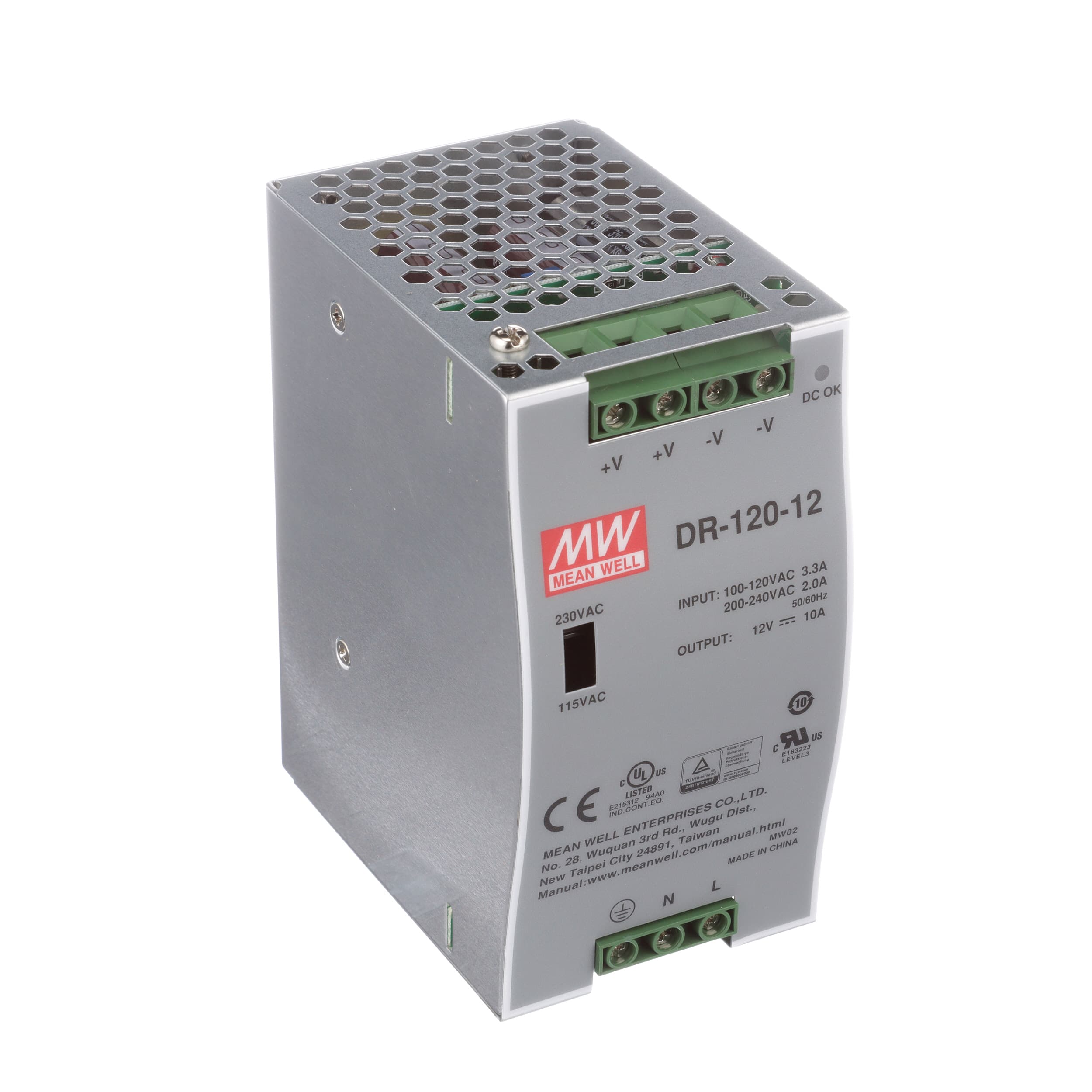 DR-120-12 Mean Well - Datasheet PDF & Technical Specs