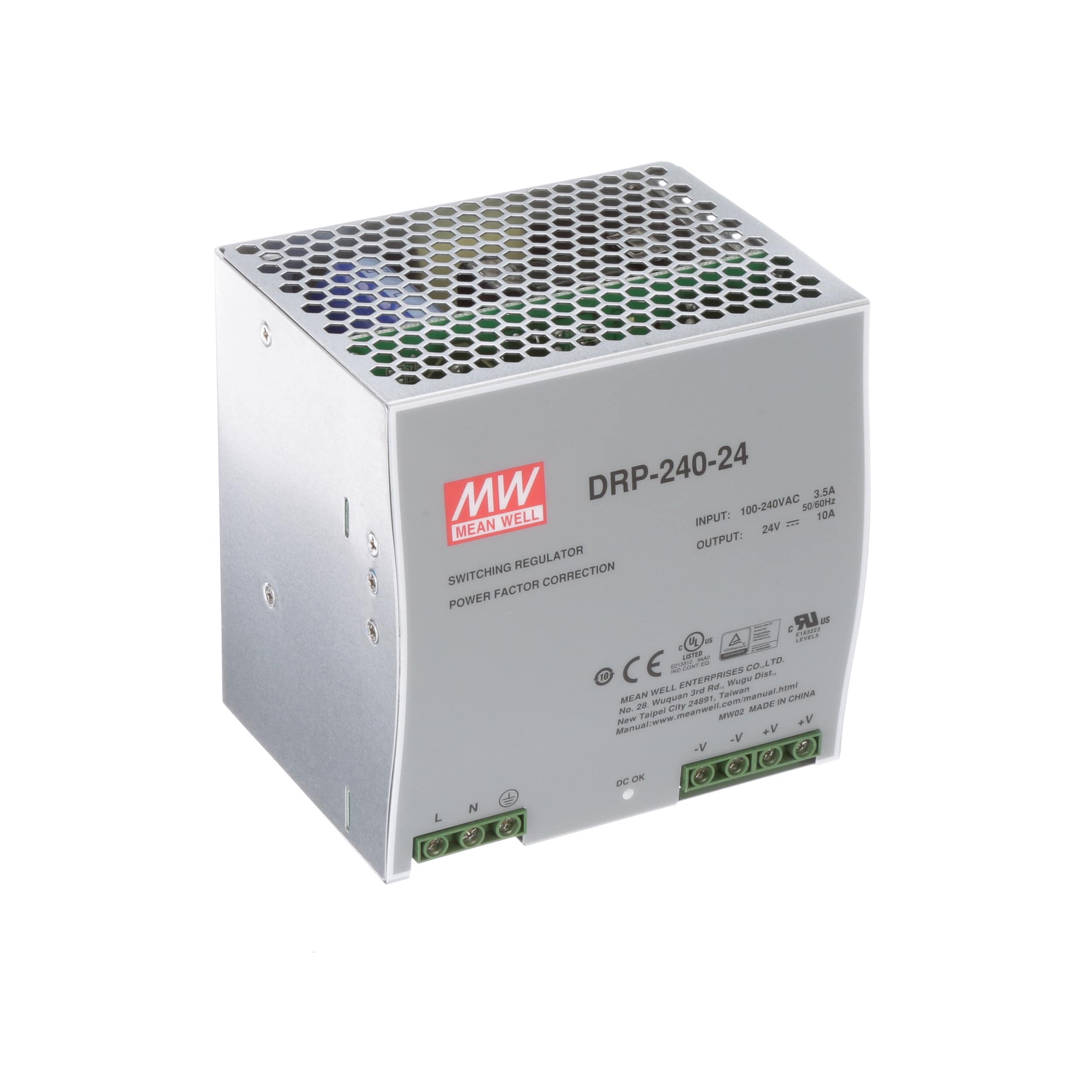 DRP-240-24 Mean Well - Datasheet PDF & Technical Specs