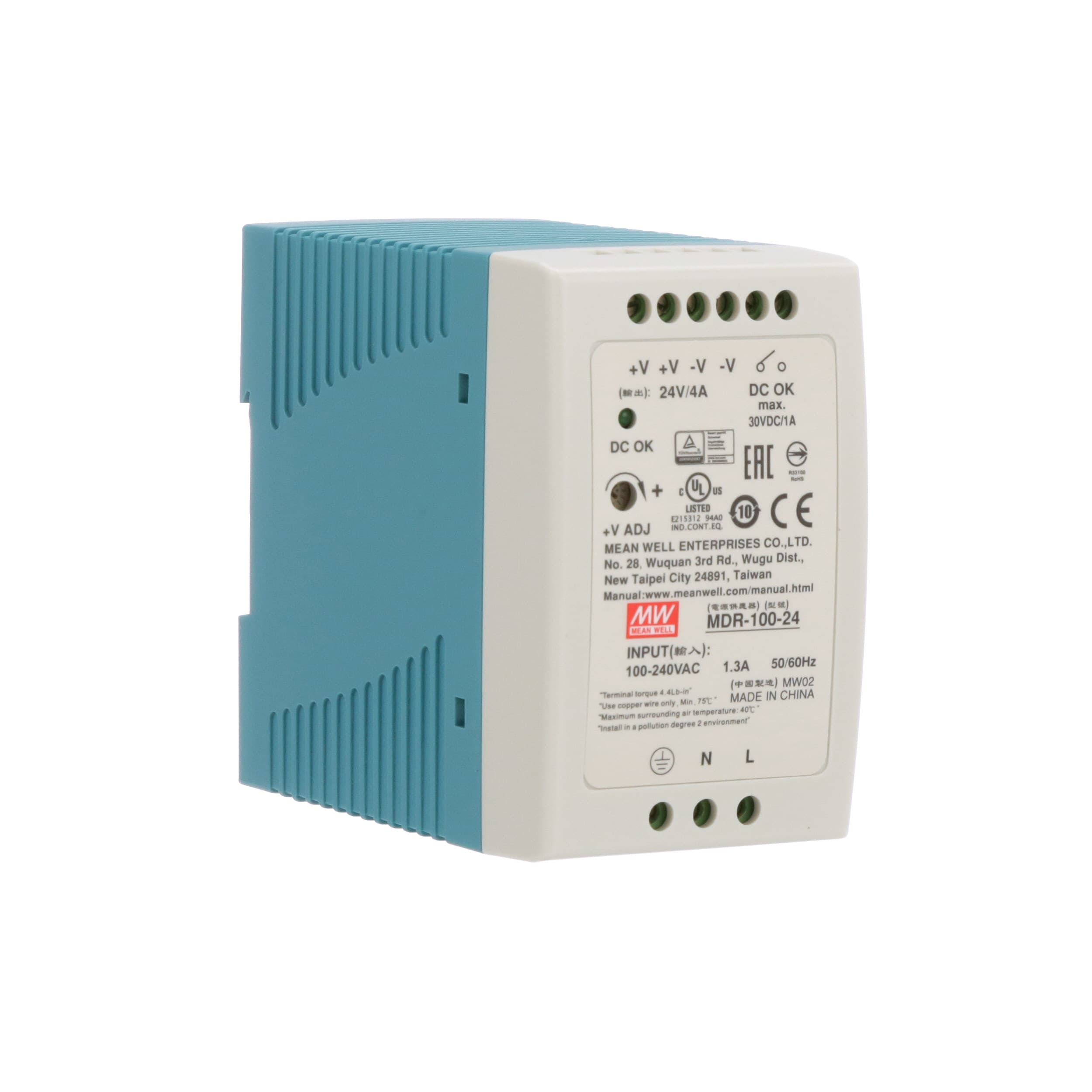 MDR-100-24 Mean Well - Datasheet PDF & Technical Specs