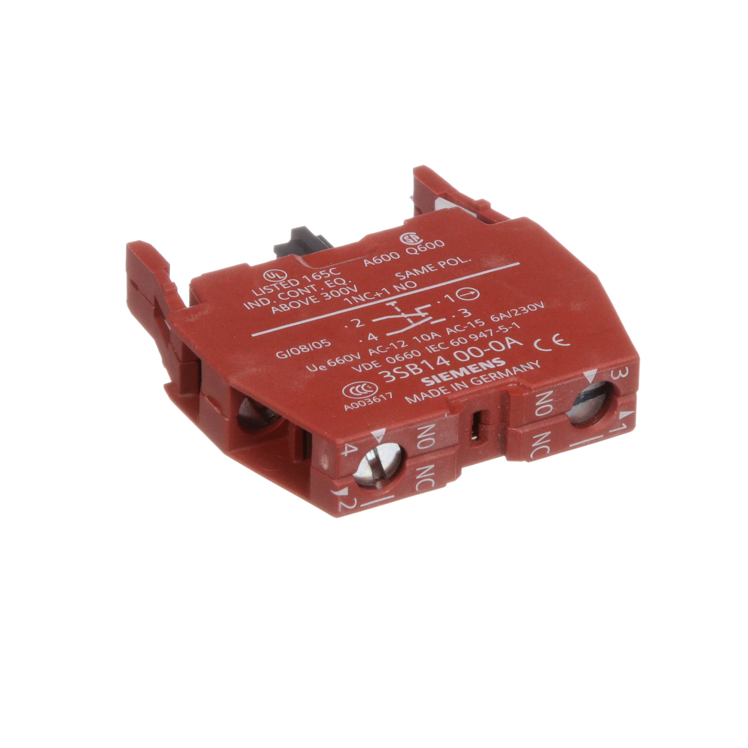 3SB1400-0A Siemens Contact Block 3SB1400-0A 1NO 1 NC