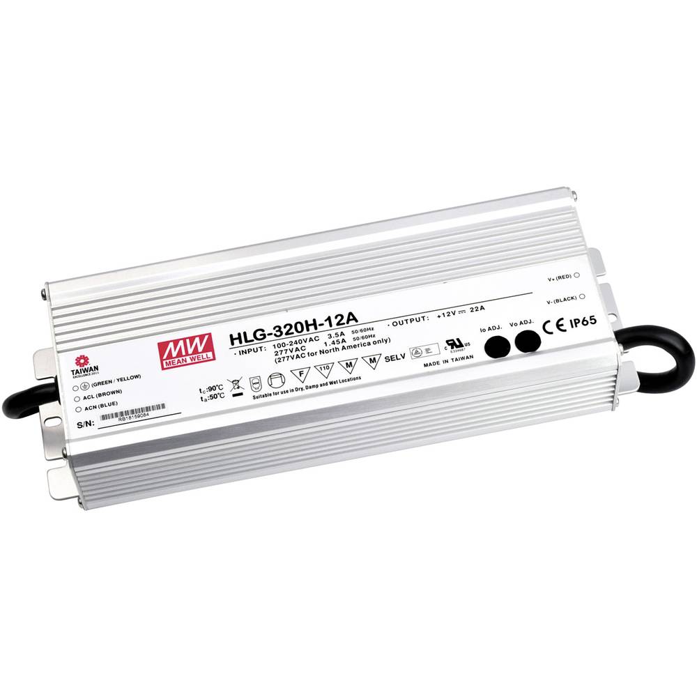 LED Netzteil 320W 24V 13,34A ; MeanWell HLG-320H-24B ; dimmbar 1-10V PWM LED Netzteil 320W 24V 13,34A ; MeanWell HLG-320H-24B ; dimmbar 1-10V PWM