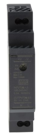 Alimentatore Mean Well HDR-15-5 - 15W, 5V/2.4A, Montaggio Su Guida DIN, Per Uso Industriale - Foto 12