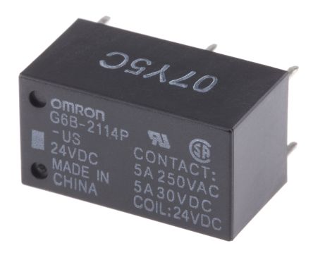 Omron G6B-2114P-US 24VDC Plug In Solid State Relay 5A DPST SSR 1 Input 1 Output