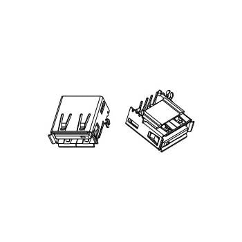 SMT RCPT USB 2.0 A LUMBERG 2410 06 Connector 4POS SMT RCPT USB 2.0 A LUMBERG 2410 06 Connector 4POS