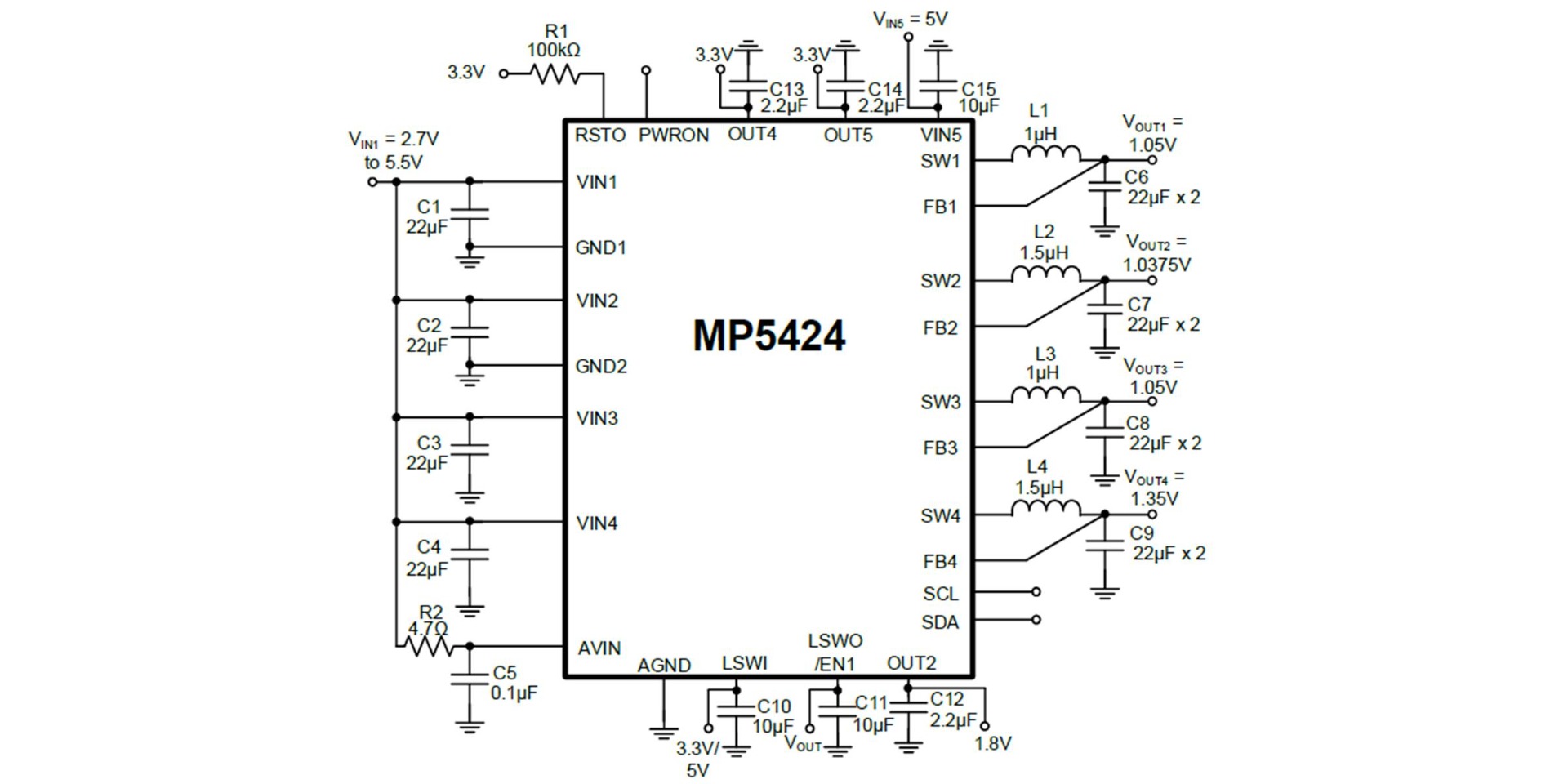 Monolithic Power Systems - MP5424GRM-XXXX-Z