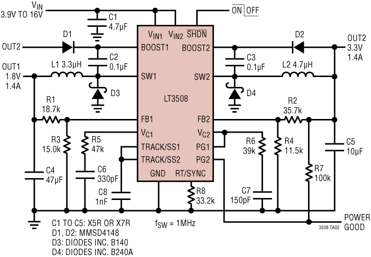 LT3508HFE#PBF | Analog Devices
