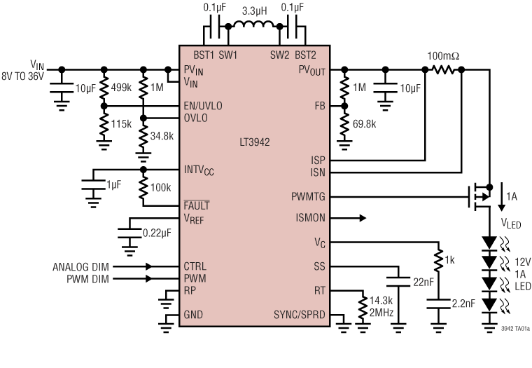 LT3942JUFD#PBF | Analog Devices