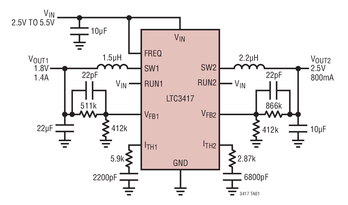 Analog Devices - LTC3417EDHC#TRPBF