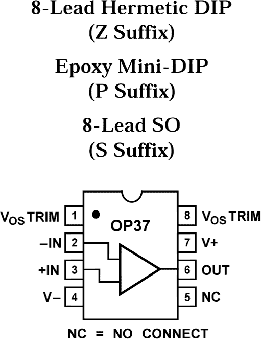 OP37GPZ Analog Devices Datasheet PDF & Technical Specs