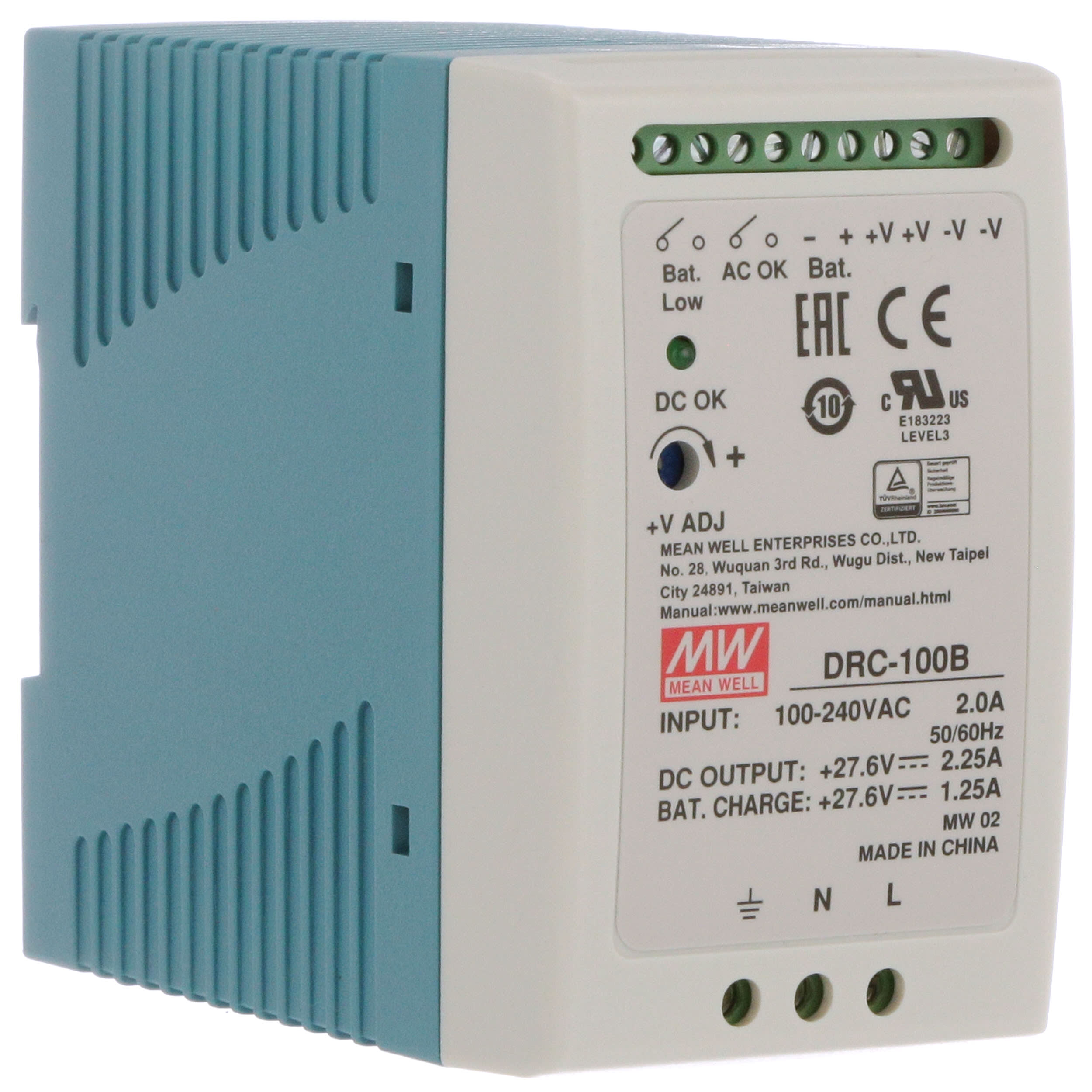 DRC-100B Mean Well - Datasheet PDF & Technical Specs