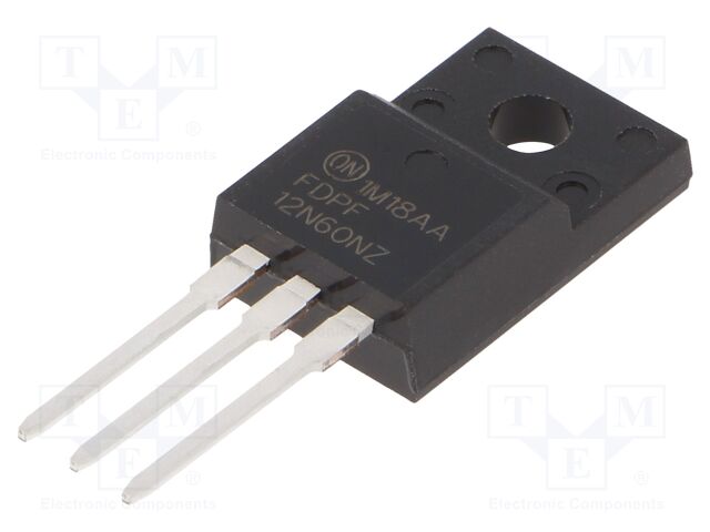 onsemi FDPF12N60NZ TO-220F-3L_16P07X10P36_ONS