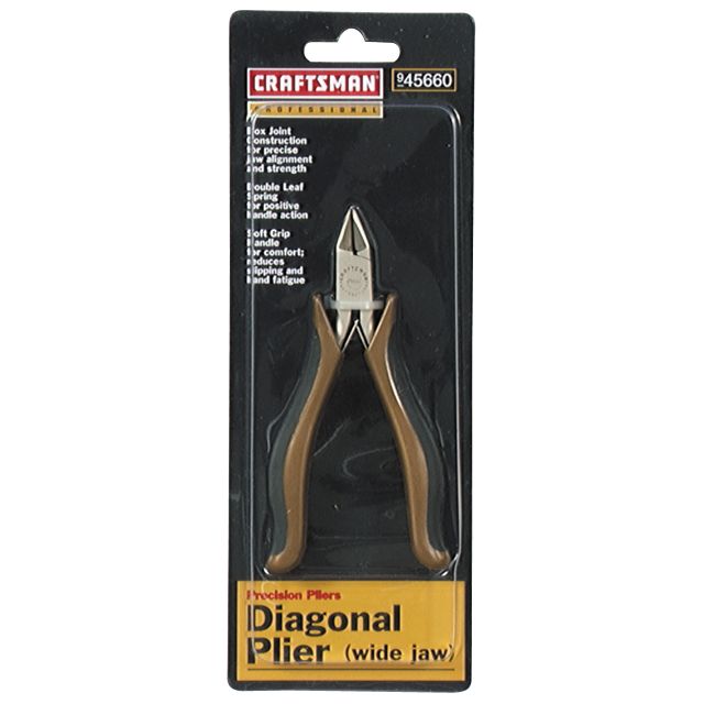 Craftsman 4-1//2 in Diagonal Cutting Pliers Wide Jaw 45660