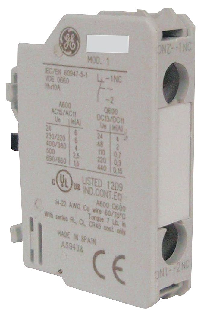 GE General Electric BCLF01 Auxiliary Contact Block 1 NC for sale online
