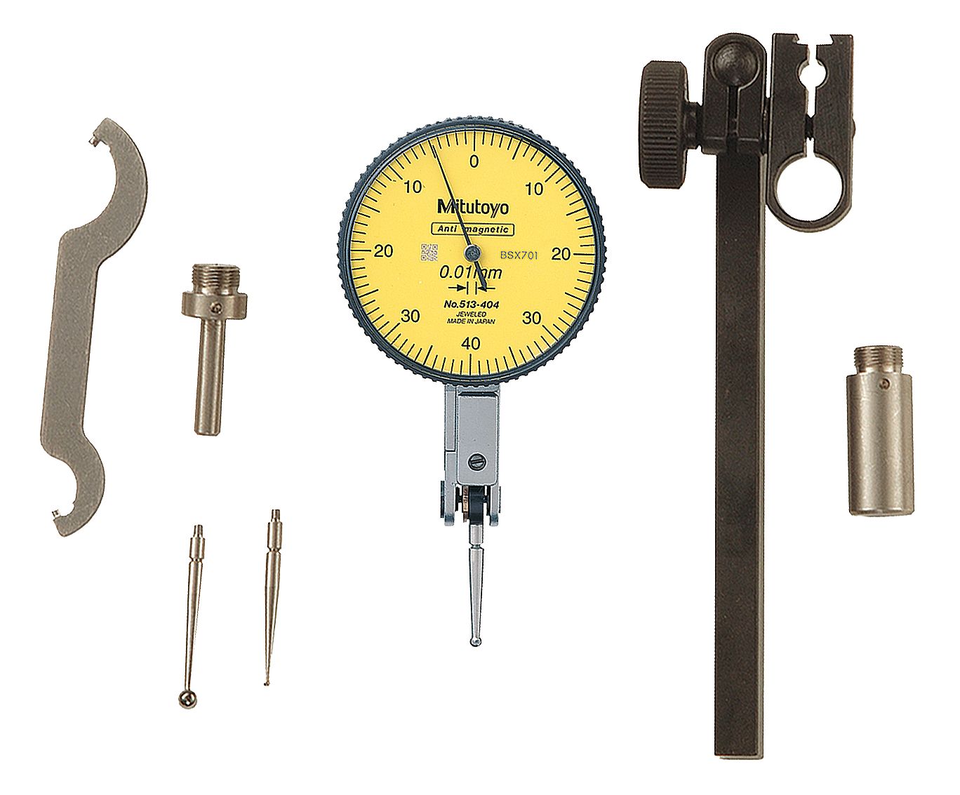 Mitutoyo Comparatore A Leva Orizzontale Serie 513, Campo 1mm Risoluzione 0, 01mm [513-415-10E