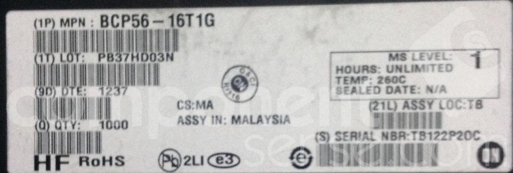 BCP56-16T1G onsemi - Datasheet PDF & Technical Specs