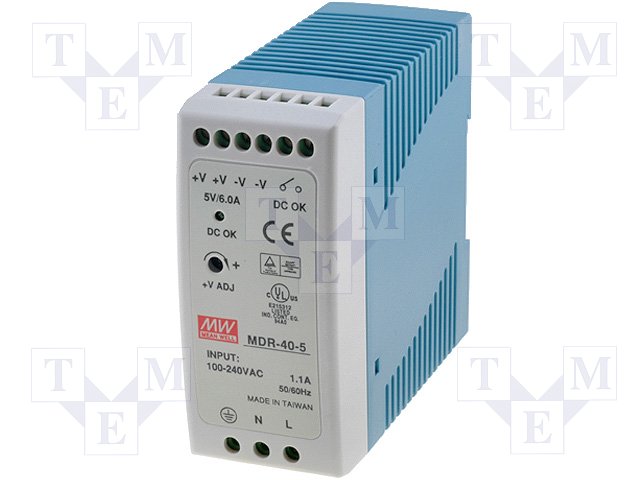 MEAN WELL MDR-40-5 Hutschienennetzteil 30W 5V 6A Alimentation à Découpage Slim