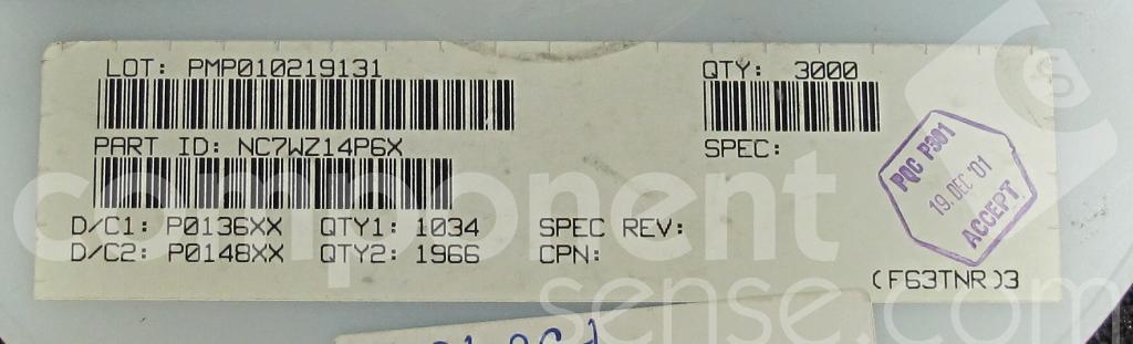 NC7WZ14P6X onsemi - Datasheet PDF & Technical Specs