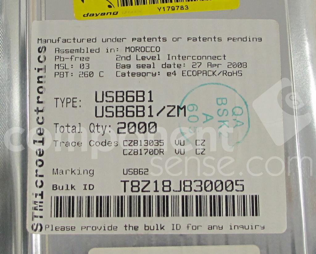 STMicroelectronics USB6B1 | Component Sense