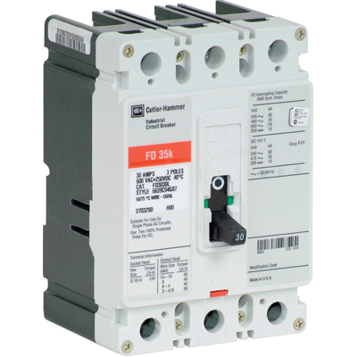 EATON CUTLER HAMMER FD Breaker 3 Pole 90 Amp FD3090