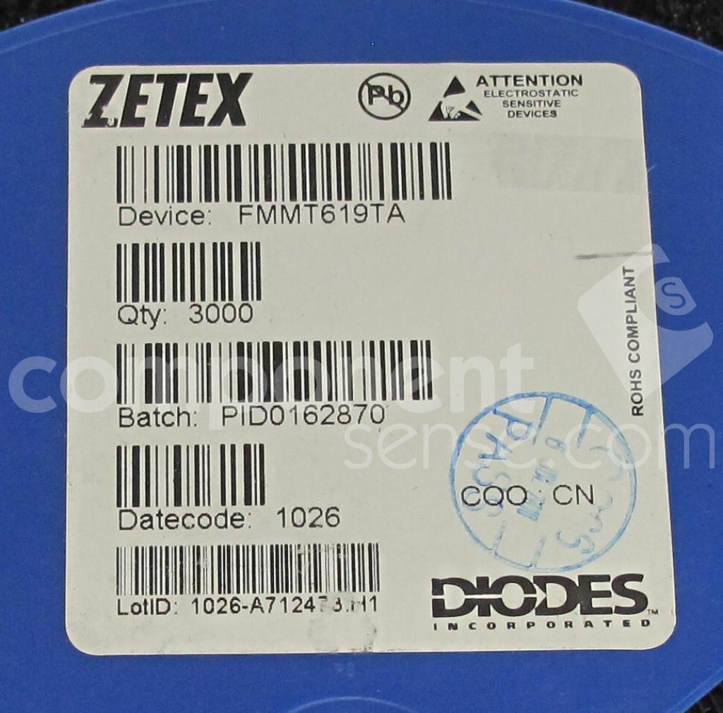 FMMT619TA Diodes Inc. Datasheet PDF & Technical Specs