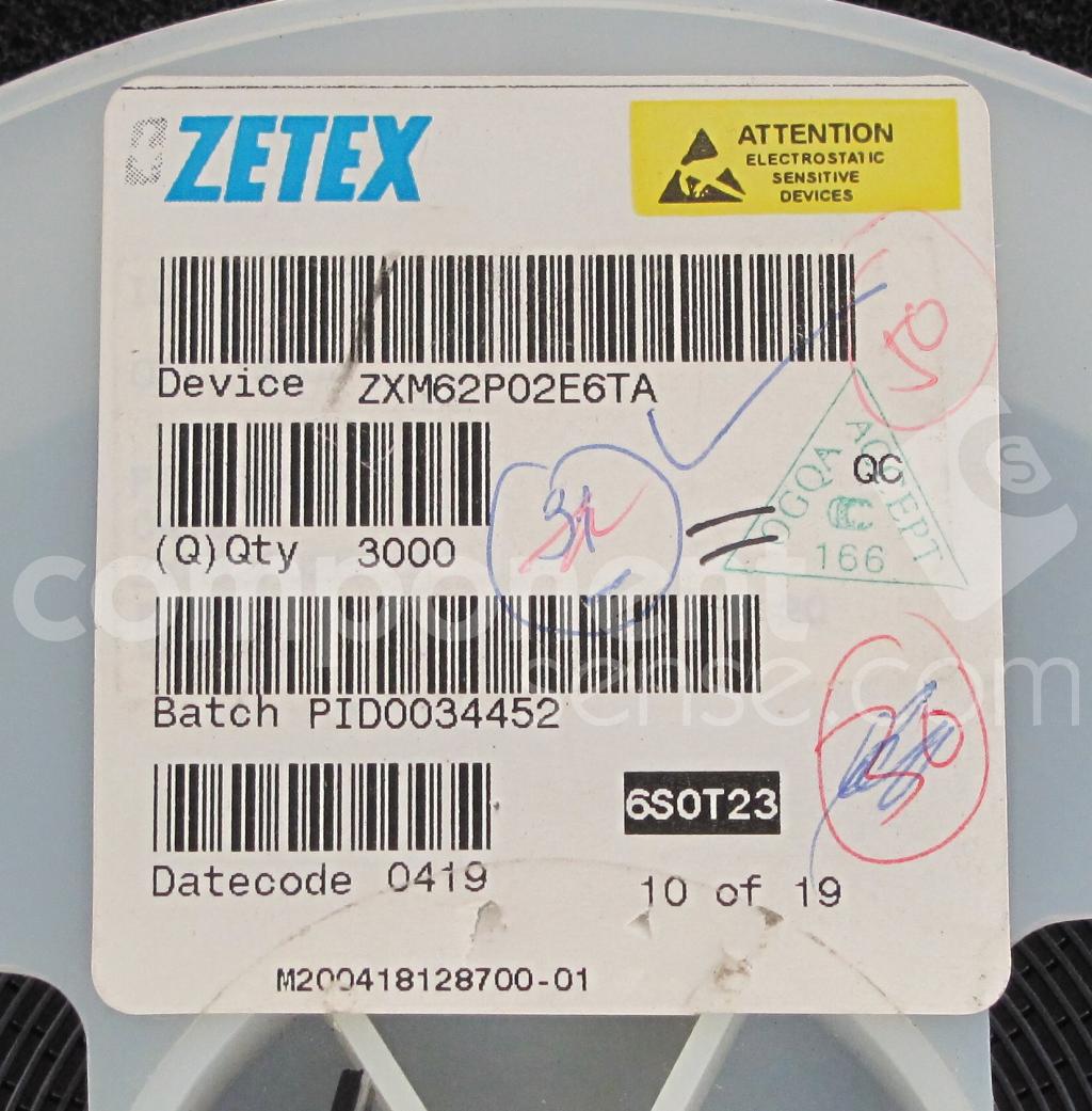 ZXM62P02E6TA Diodes Inc. Datasheet PDF & Technical Specs