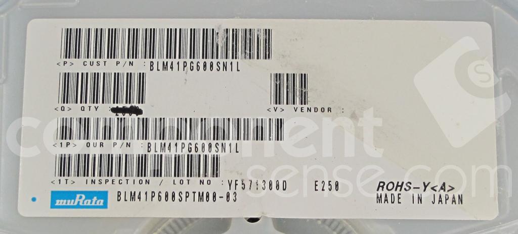 BLM41PG600SN1L Murata - Datasheet PDF & Technical Specs