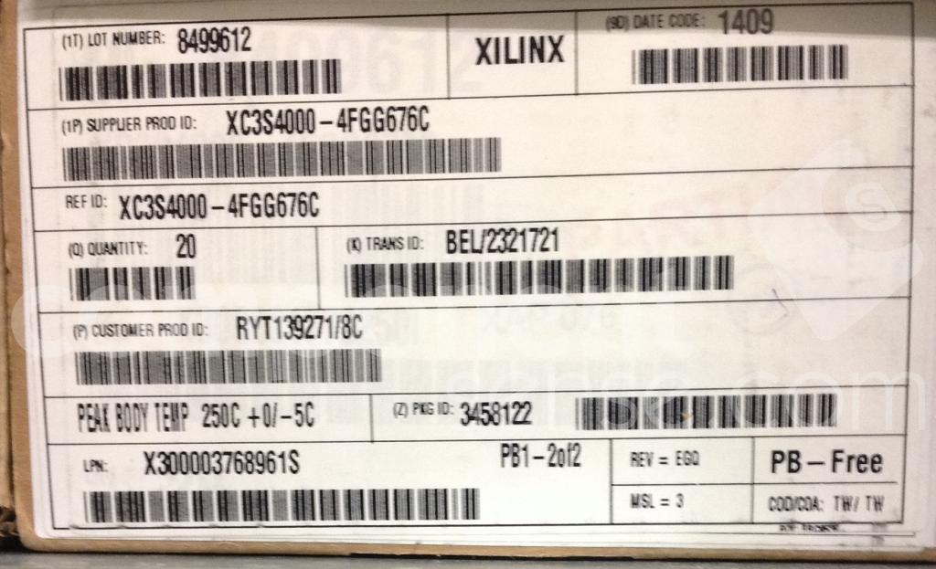 XC3S40004FGG676C Xilinx Datasheet PDF & Technical Specs