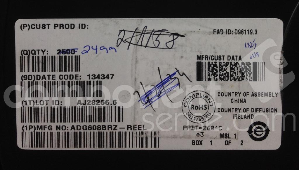 ADG608BRZ-REEL Analog Devices - Datasheet PDF & Technical Specs