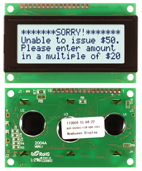 NHD-0420AZ-FSW-GBW-33V3 | Newhaven Display