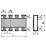 0402 PANASONIC EXB-28VR000X RESISTOR NETWORK 1 piece THICK FILM 4 0 OHM