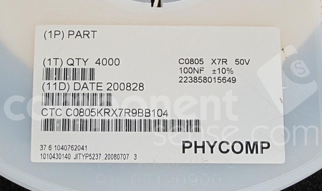 Yageo / Phycomp - C0805KRX7R9BB104