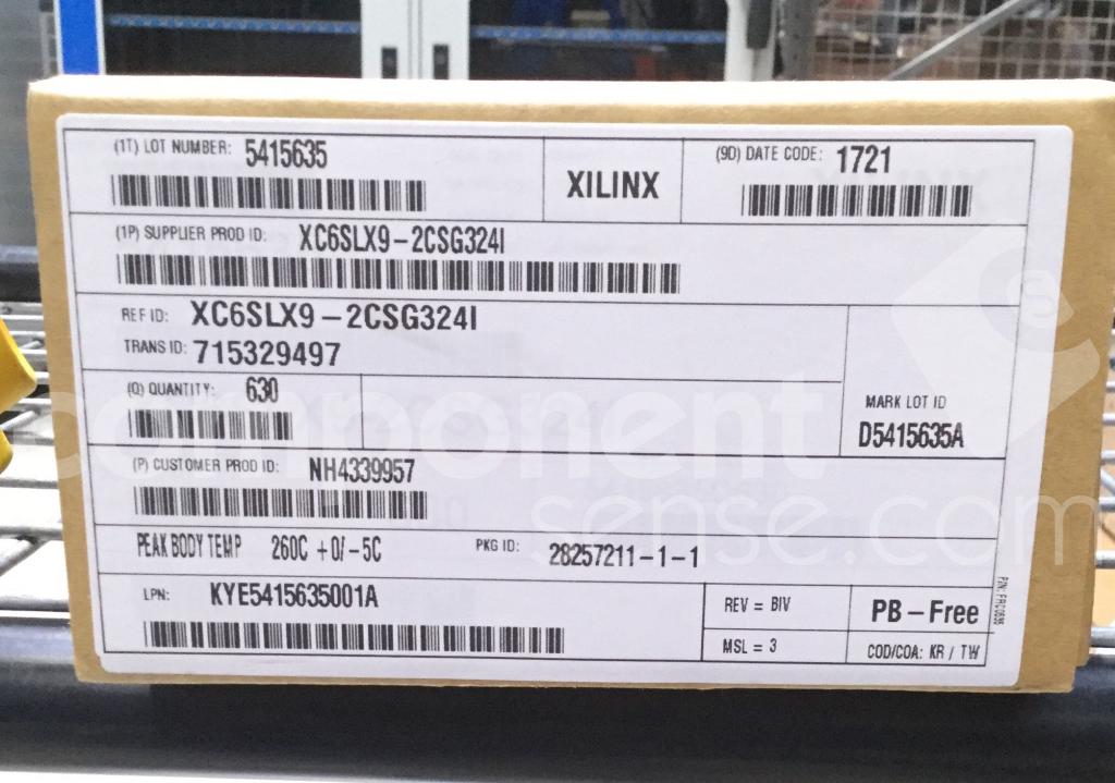 XC6SLX92CSG324I Xilinx Datasheet PDF, Footprint, Symbol & Technical Specs