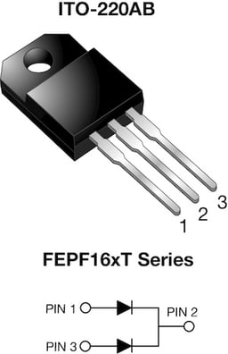 FEPF16GT-E3/45 by Vishay