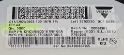 CRCW0603187RFKEA by Vishay